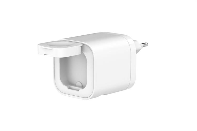 Sạc nhanh 4 cổng USB Type C PD GaN 65W Xmobile CS-65W-AW kèm cáp dây rút Type C và sạc Apple Watch Màu Trắng