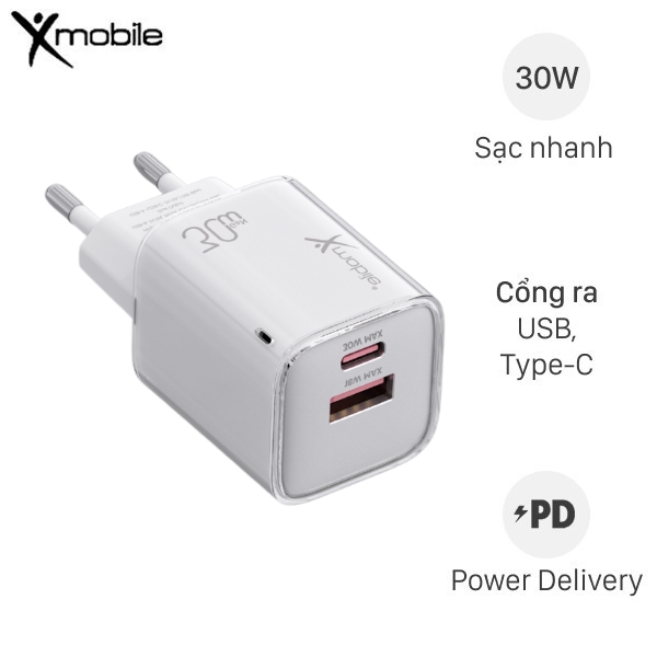 Sạc nhanh 2 cổng Xmobile YC-348AC