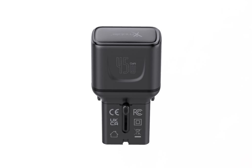 Sạc nhanh đa năng Universal PD GaN 45W Xmobile G545 Màu Đen
