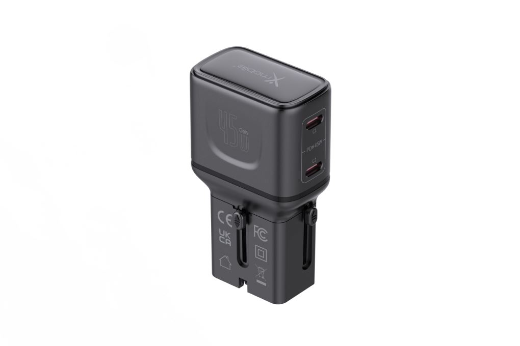 Sạc nhanh đa năng Universal PD GaN 45W Xmobile G545 Màu Đen