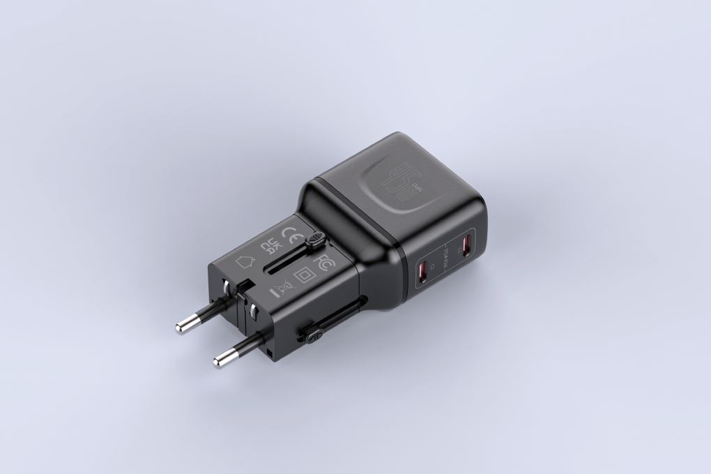 Sạc nhanh đa năng Universal PD GaN 45W Xmobile G545 Màu Đen