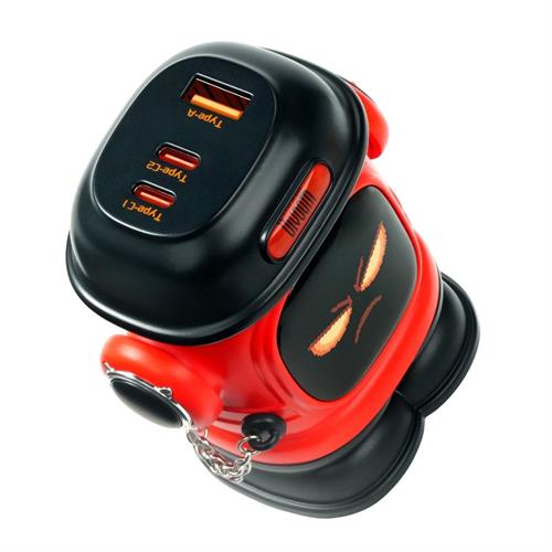 Sạc nhanh 2 cổng USB Type C QC4.0 GaN 65W Divoom Dipow-65 Red Màu Đỏ