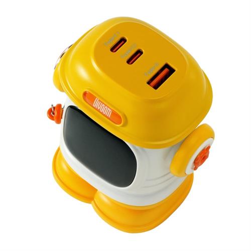 Sạc nhanh 2 cổng USB Type C QC4.0 GaN 65W Divoom Dipow-65 Yellow Màu Vàng