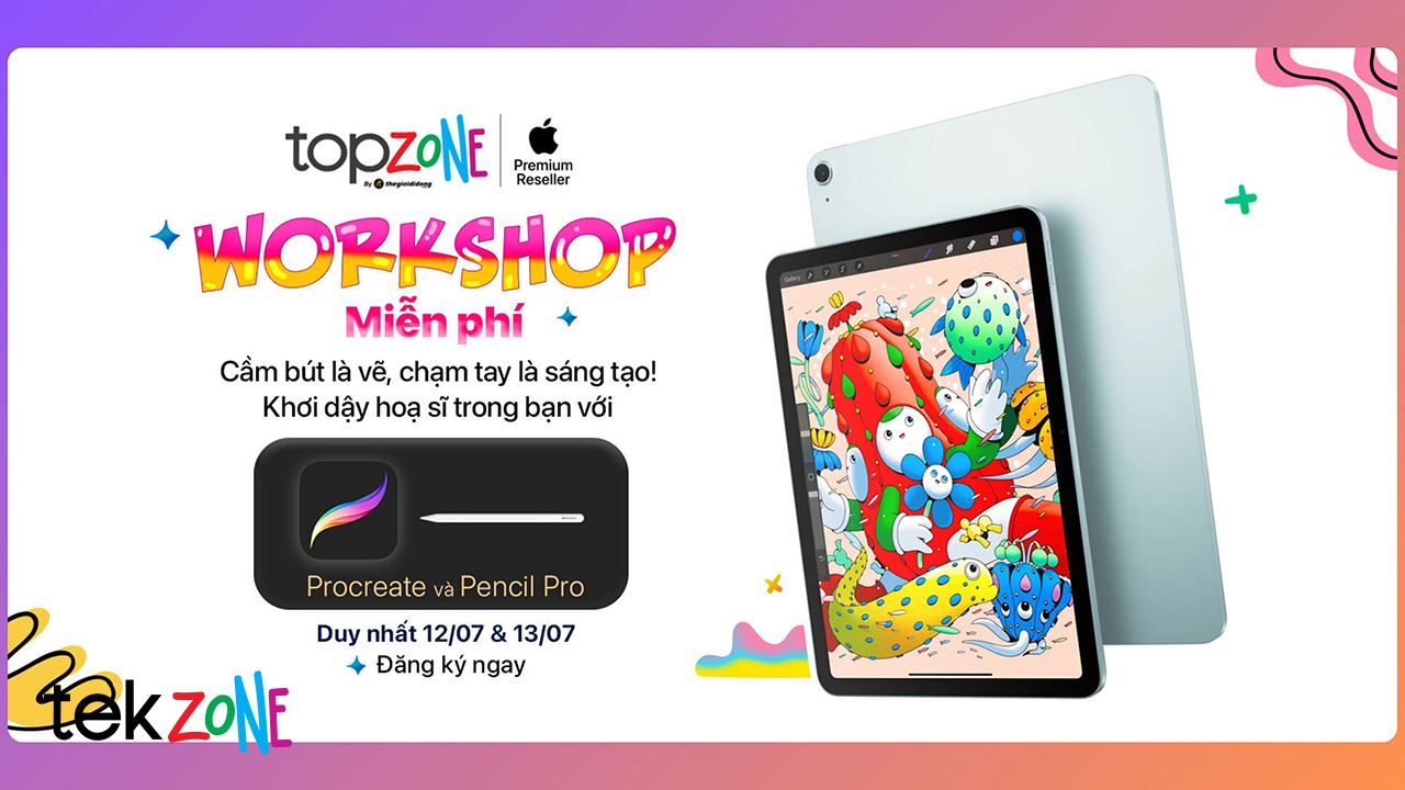 Cầm bút là vẽ, chạm tay là sáng tạo: Khám phá tiềm năng họa sĩ trong bạn với workshop Pencil Pro & Procreate