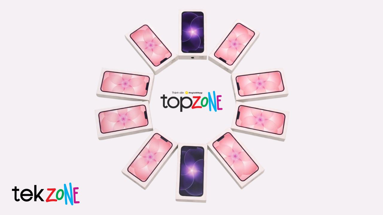 iPhone 17e về hàng tại TopZone, trả chậm 0% lãi suất chỉ từ 39K/ngày, thu cũ đổi mới trợ giá đến 2 triệu
