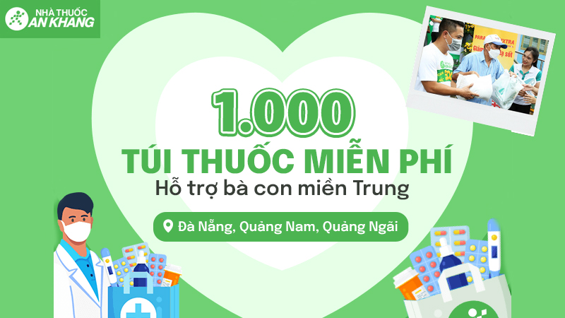 An Khang ho tro 1000 tui thuoc mien phi dong hanh cung ba con mien Trung vuot bao Noru!