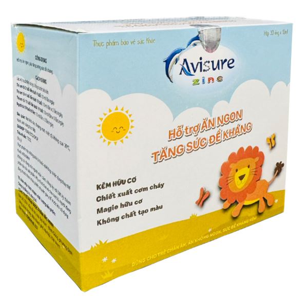 Kẽm ống Avisure ZinC cho bé ăn ngon, tăng đề kháng (30 ống) - AVAKids.com