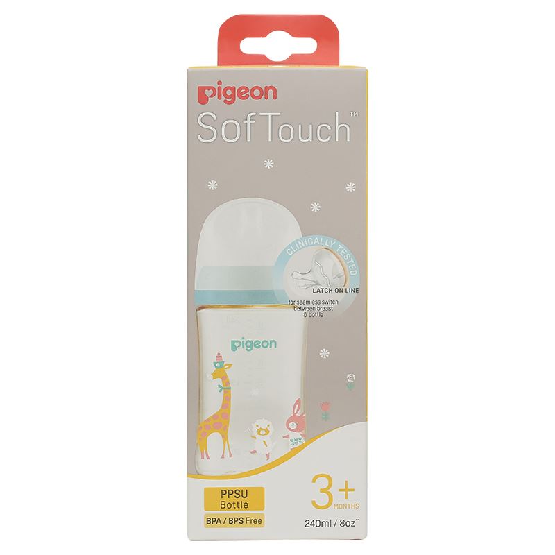 Bình sữa nhựa PPSU Pigeon Plus WN3 cổ rộng 160 ml (0 - 3 tháng) 24