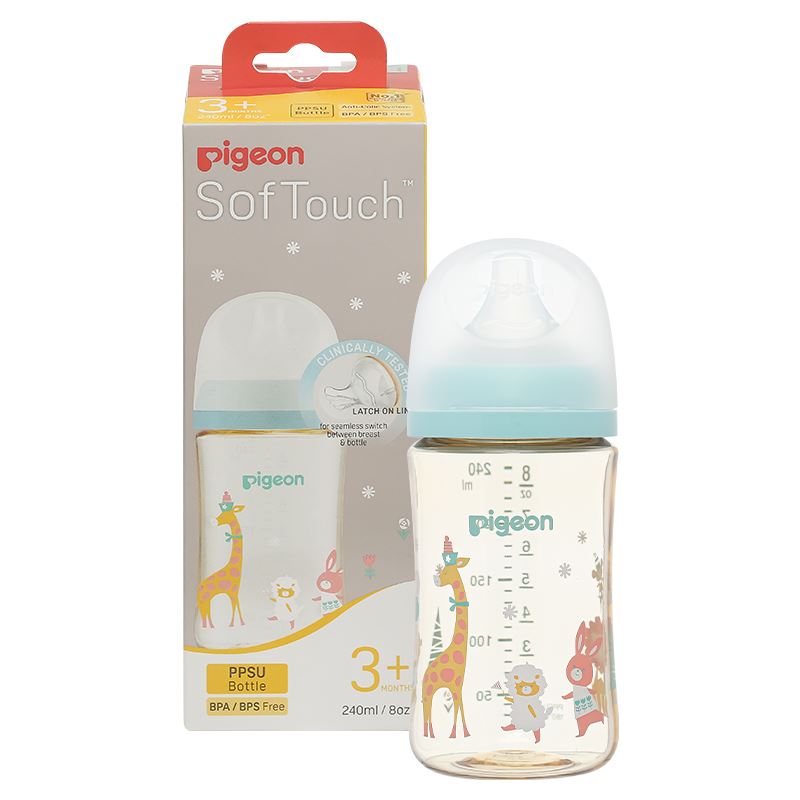 Bình sữa nhựa PPSU Pigeon Plus WN3 cổ rộng 160 ml (0 - 3 tháng) 23
