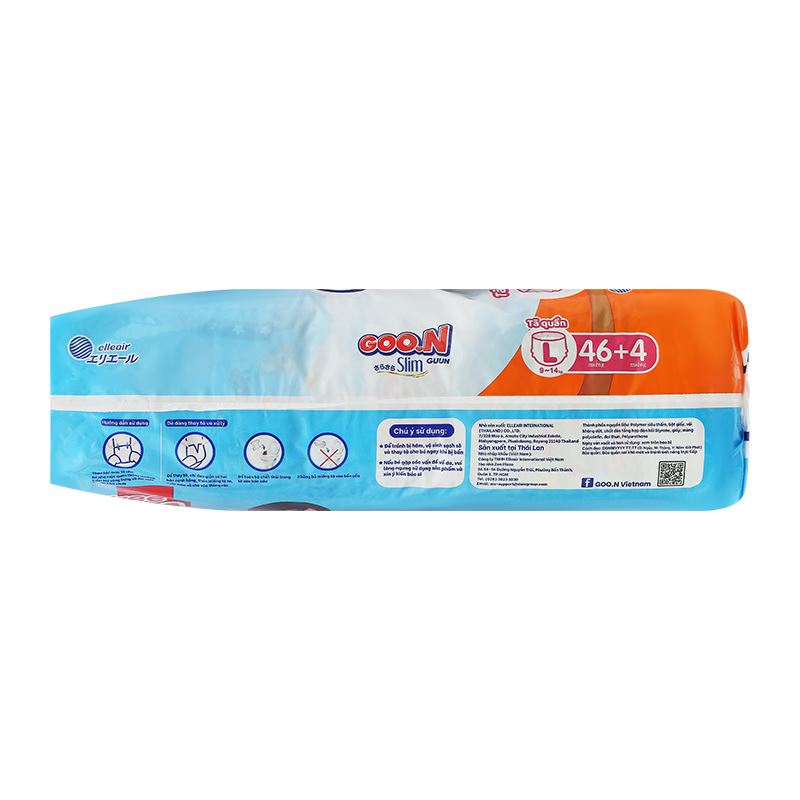 Combo 2 tã quần GOO.N Slim size L 46 + 4 miếng/bịch (9 - 14 kg) - Giao bao bì ngẫu nhiên 6