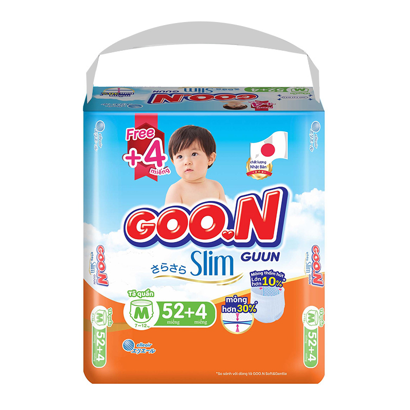 Combo 2 tã quần GOO.N Slim size M 52 + 4 miếng/bịch (7 - 12 kg) - Giao bao bì ngẫu nhiên 3