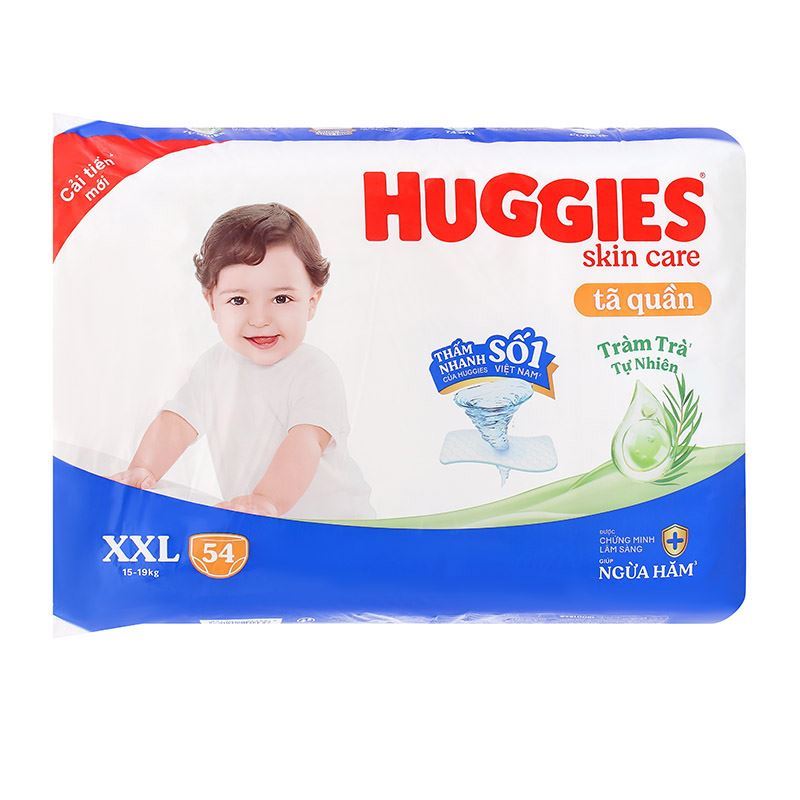 Combo 2 tã quần Huggies Skincare cực đại size XXL 54 miếng/bịch (15 - 19 kg) - Giao bao bì ngẫu nhiên 4