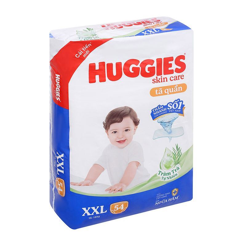 Combo 2 tã quần Huggies Skincare cực đại size XXL 54 miếng/bịch (15 - 19 kg) - Giao bao bì ngẫu nhiên 5