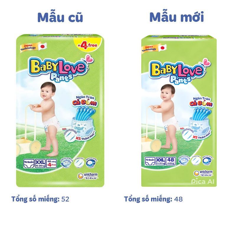 Tã quần BabyLove size M 48 +4/+12 miếng (6 - 11 kg) - Giao bao bì cộng miếng ngẫu nhiên 44