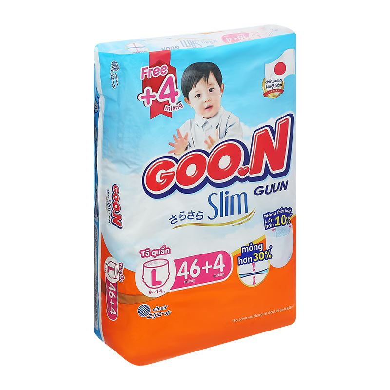 Tã quần GOO.N Slim size L 46 + 4 miếng (9 - 14 kg) - Giao bao bì ngẫu nhiên 4