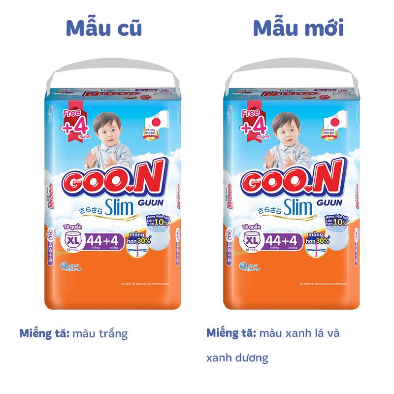 Tã quần GOO.N Slim size XL 44 + 4 miếng (12 - 17 kg) - Giao bao bì ngẫu nhiên 2