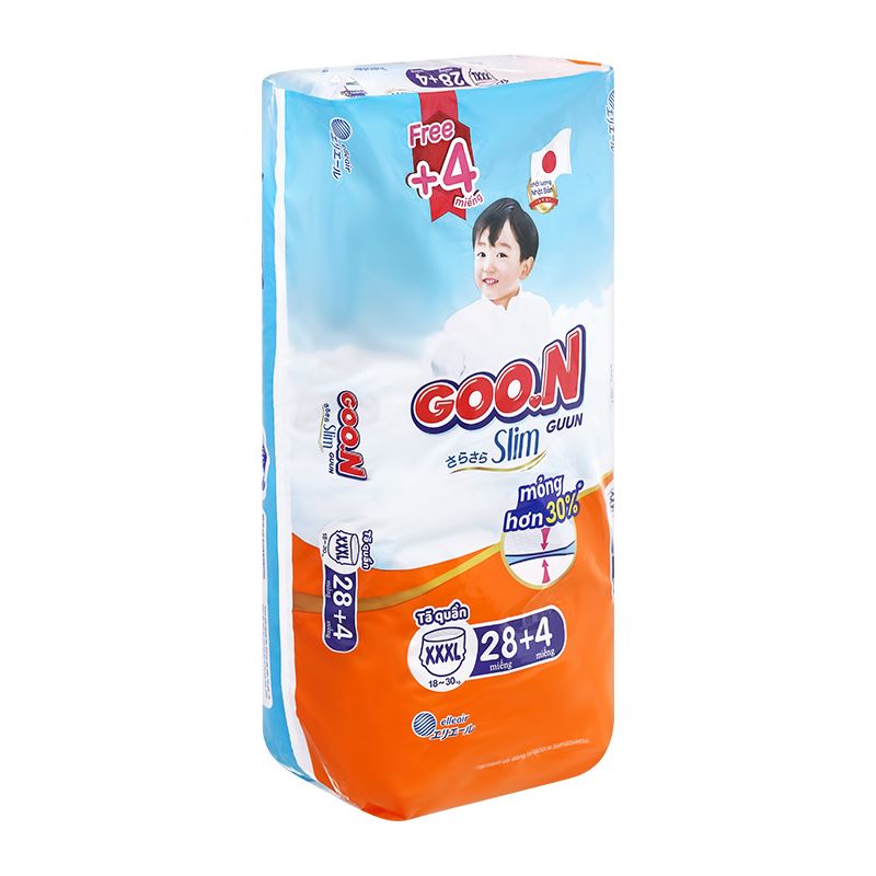 Tã quần GOO.N Slim size XXXL 28 + 4 miếng (18 - 30 kg) - Giao bao bì ngẫu nhiên 4