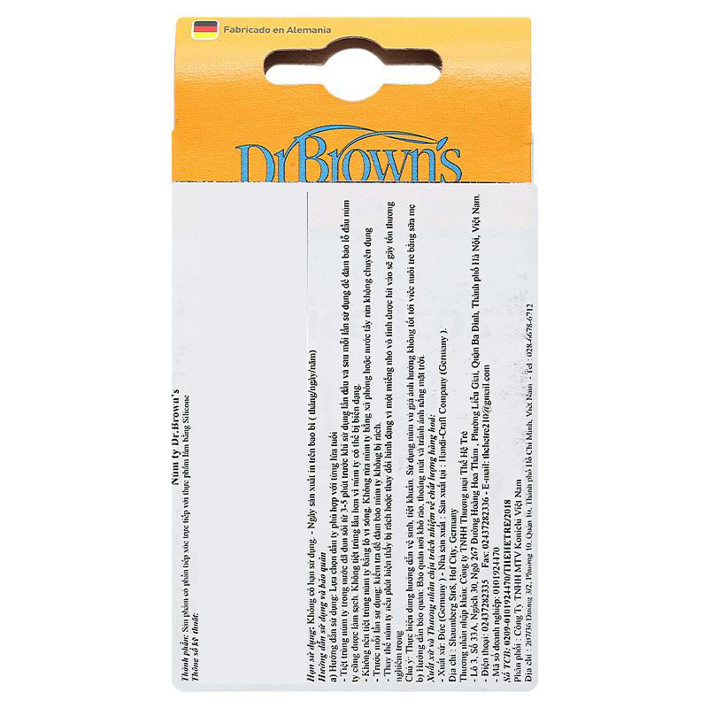 Bộ 2 núm ti Dr.Brown's cổ rộng size Y (từ 9 tháng) 9