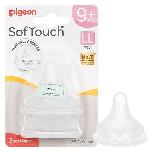 Bộ 2 núm ti Pigeon Softouch size LL