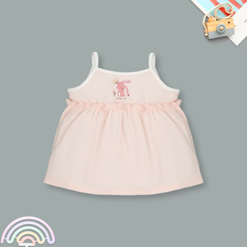Bộ sát nách bé gái Lullaby NH315N màu hồng 2