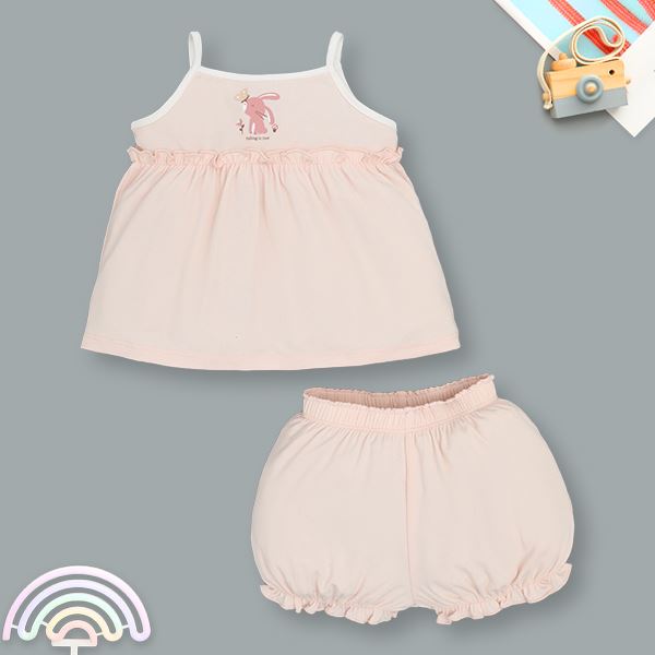 Bộ đồ sát nách bé gái Lullaby NH315N màu hồng giá tốt - AVAKids.com