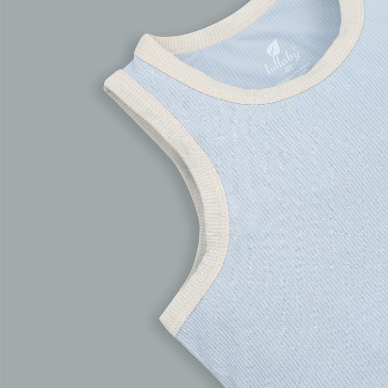 Bộ sát nách bé trai Lullaby NH396N màu be 17