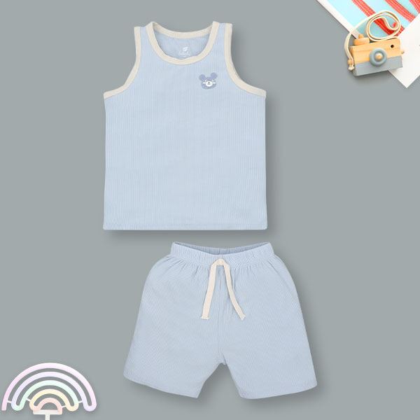 Bộ bé trai Lullaby bamboo xanh dương