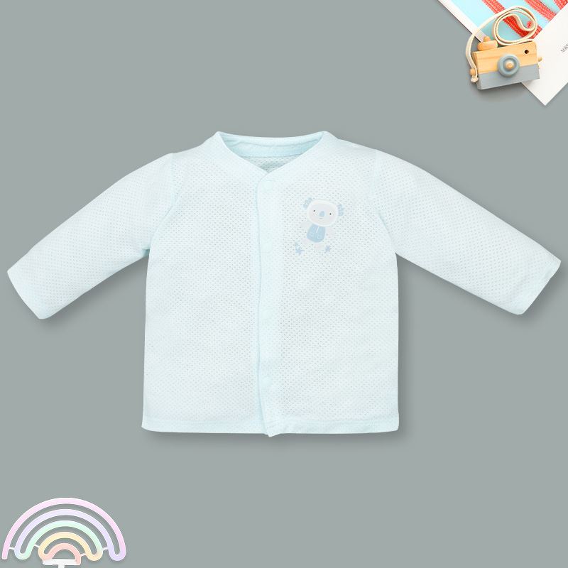 Bộ tay dài bé trai cài giữa Lullaby NH337N màu xanh dương 2