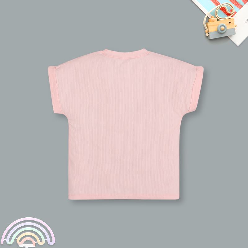 Bộ tay ngắn bé gái Lullaby NH395N màu hồng 3