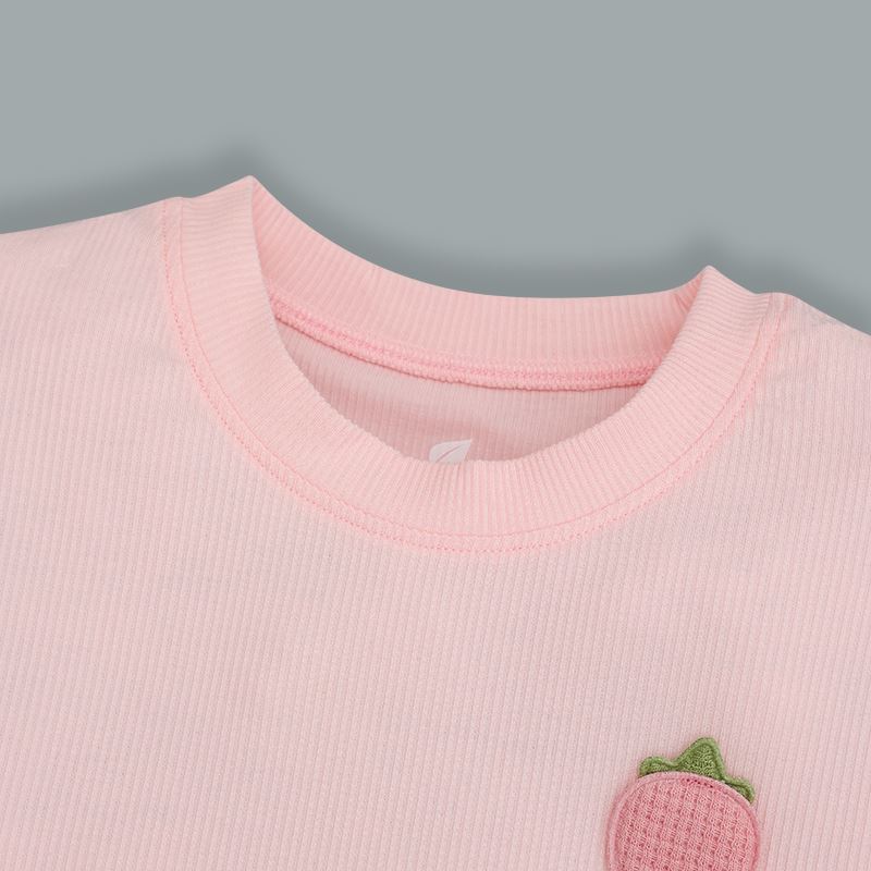 Bộ tay ngắn bé gái Lullaby NH395N màu hồng 4