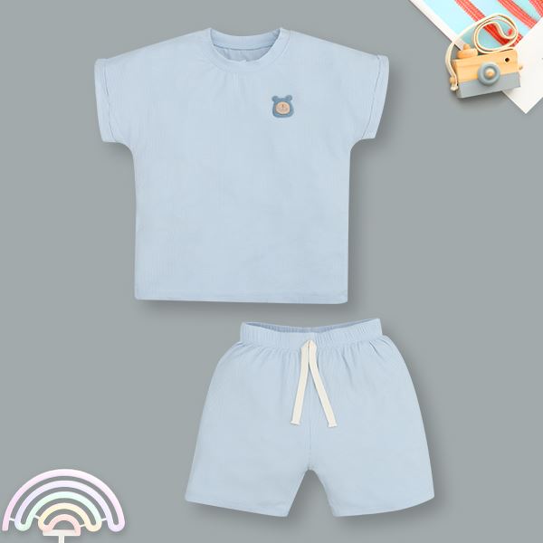 Bộ bé trai Lullaby bamboo xanh dương