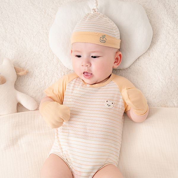 Bodysuit unisex La Pomme cotton be - trắng