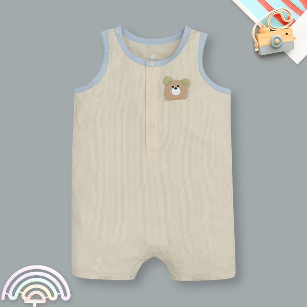 Bodysuit sát nách gấu Lullaby NH398N xanh dương bền đẹp - AVAKids.com