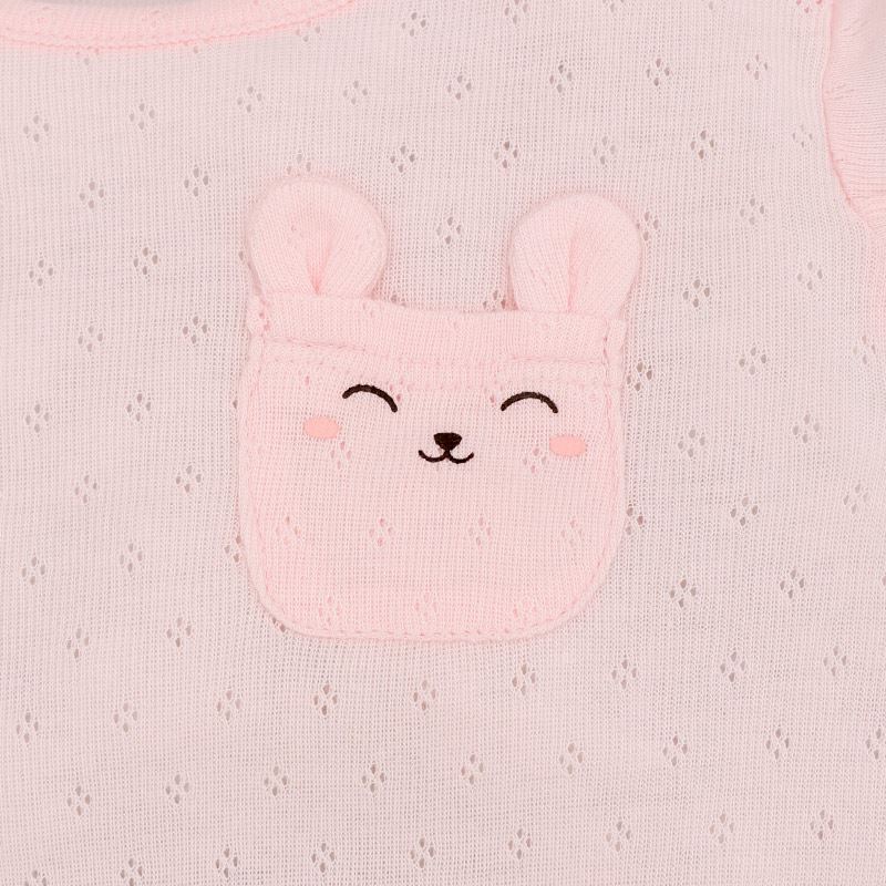 Bodysuit sát nách bé gái Lullaby NH376N màu hồng 7