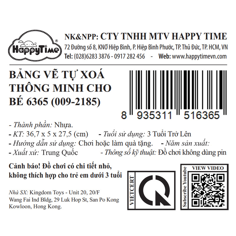 Đồ chơi bảng vẽ tự xóa HappyTime 009-2183 28