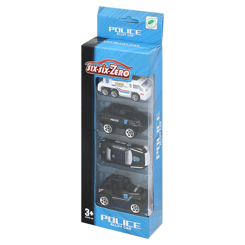 Đồ chơi bộ 4 xe cảnh sát six-six-Zero 660-A130 3