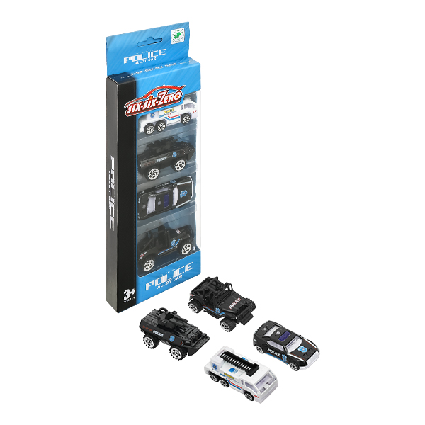 Đồ chơi bộ 4 xe cảnh sát six-six-Zero 660-A130