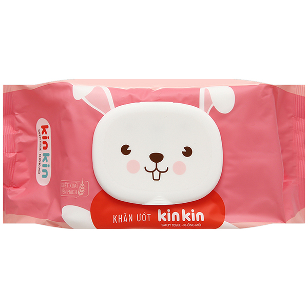 Khăn Ướt Kin Kin Có Nắp, 100 Tờ mềm mại, tiện dùng, tặng quà - AVAKids.com