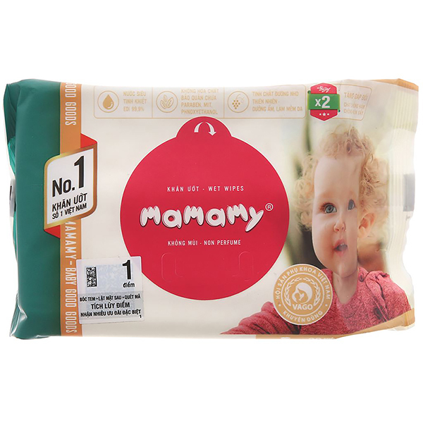 Khăn Ướt Mamamy Không Mùi 30 Tờ mềm mại, dịu nhẹ, mua 3 tặng 1 - AVAKids.com