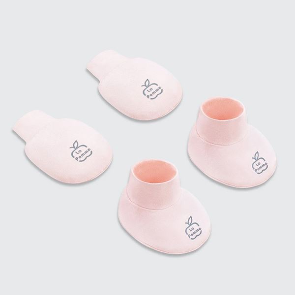 Set bao tay, bao chân La Pomme bamboo hồng
