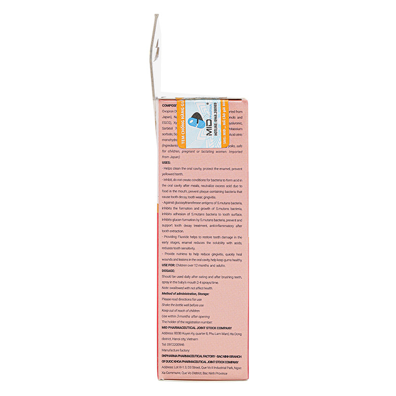 Midkid chống sâu răng hương nho, 30 ml dạng xịt (từ 1 tuổi) 13