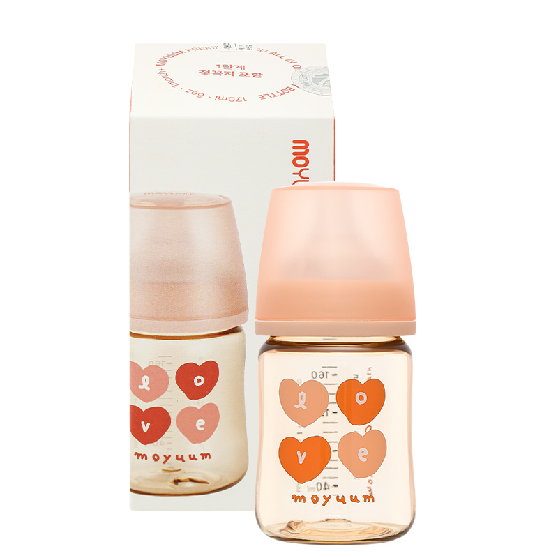 Bình sữa nhựa PPSU Moyuum cổ rộng thế hệ 3 270 ml - Trái tim (từ 3 tháng) 22