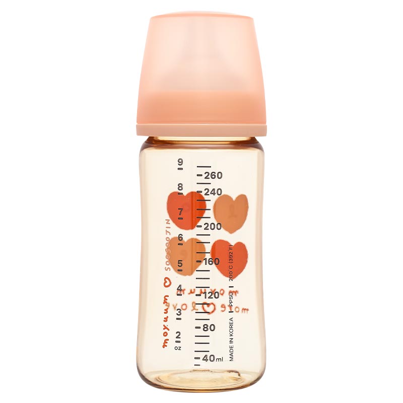 Bình sữa nhựa PPSU Moyuum cổ rộng thế hệ 3 270 ml - Trái tim (từ 3 tháng) 2