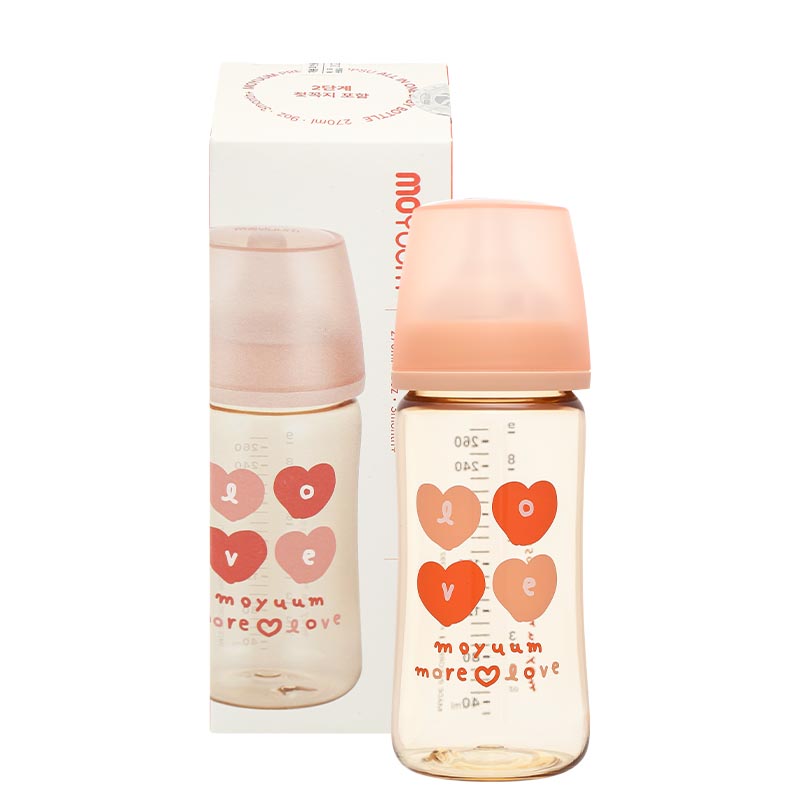 Bình sữa nhựa PPSU Moyuum cổ rộng thế hệ 3 270 ml - Trái tim (từ 3 tháng) 9