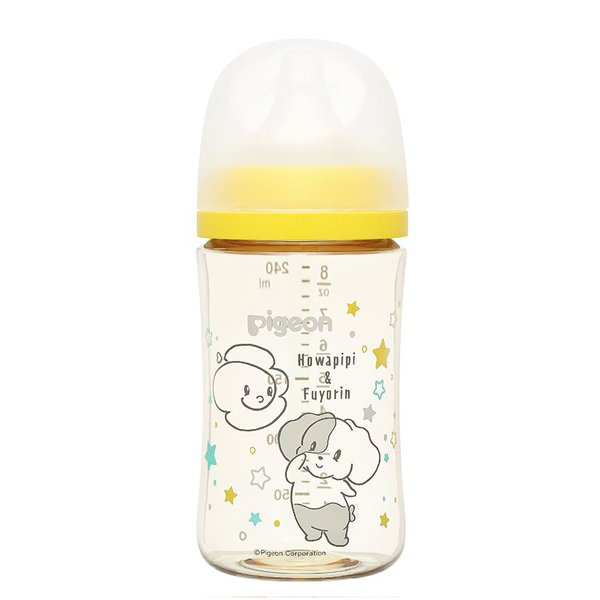 Bình sữa nhựa PPSU Pigeon Howapipi WN3 cổ rộng 160 ml màu vàng (0 - 3 tháng) 14