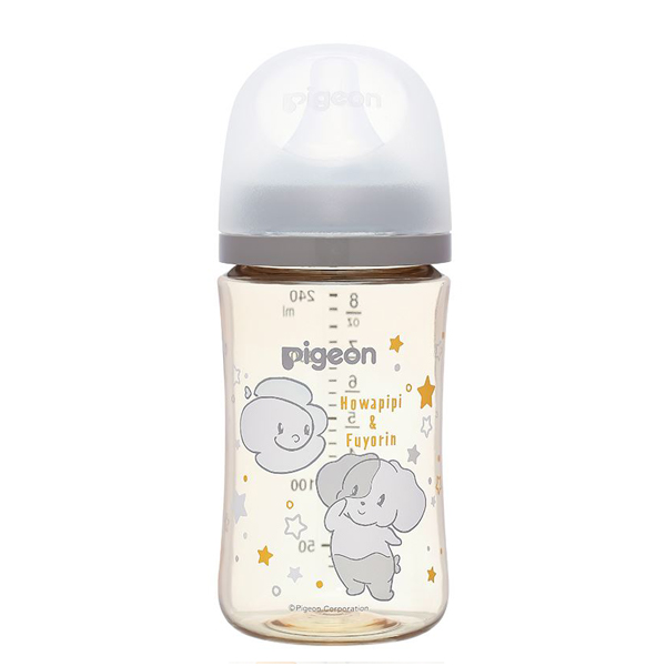 Bình sữa nhựa PPSU Pigeon Howapipi WN3 cổ rộng 160 ml màu xám (0 - 3 tháng) 14
