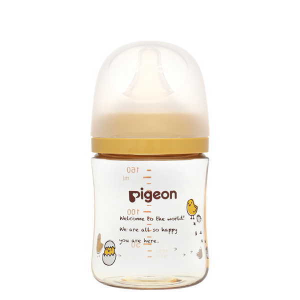 Bình sữa nhựa PPSU Pigeon Plus WN3 cổ rộng phiên bản Nhật 240 ml - Hình gà con (từ 3 tháng) 11