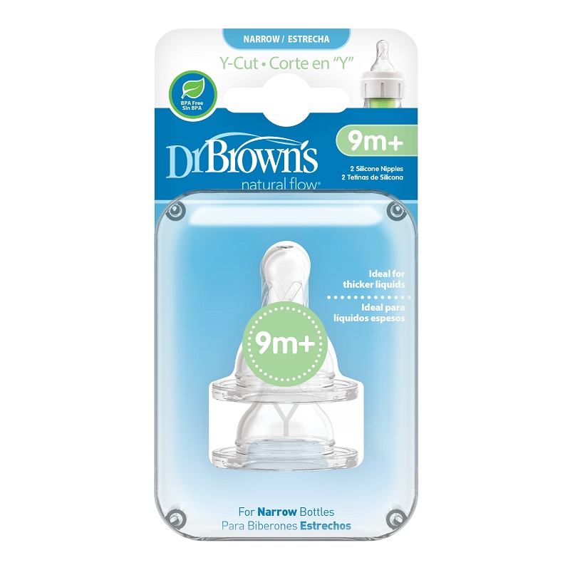 Bộ 2 núm ti Dr.Brown's cổ hẹp size Y (từ 9 tháng) 2