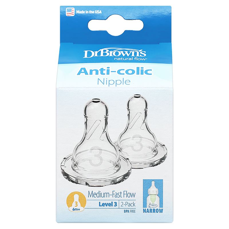 Bộ 2 núm ti Dr.Brown's cổ hẹp size Y (từ 9 tháng) 17