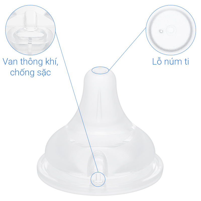 Bộ 2 núm ti Moyuum cổ rộng số 1 (1 - 3 tháng) - Thế hệ 3 9